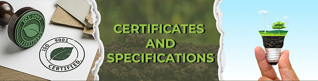 Certificates and Specifications 