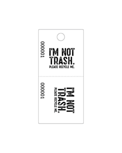 I'm Not Trash Recyclable Cloakroom Tags
