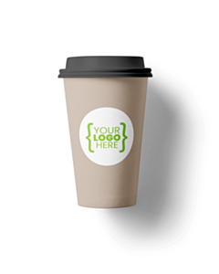 Custom Biodegradable Coffee Cup Stickers