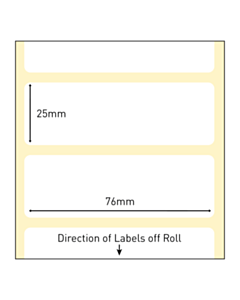 76x25mm Compostable Direct Thermal Labels
