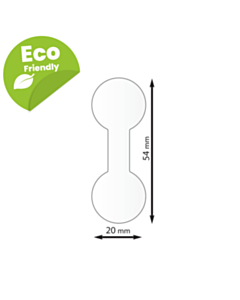 20x54mm Clear Dumbbell Biodegradable Seal Stickers