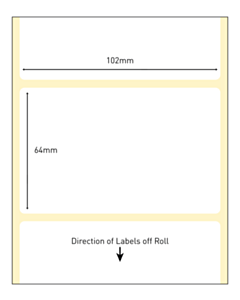 102x64mm Compostable Direct Thermal Labels