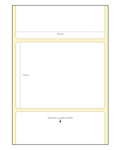 102x76mm Compostable Direct Thermal Labels