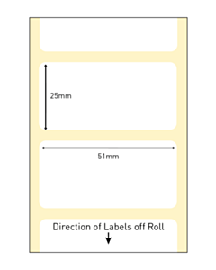 51x25mm Compostable Direct Thermal Labels