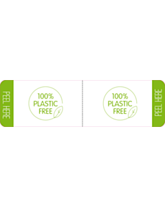 100% Plastic Free Card Catch Stickers 70x20mm