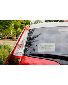 Biodegradable and Compostable 150x80mm Window Stickers