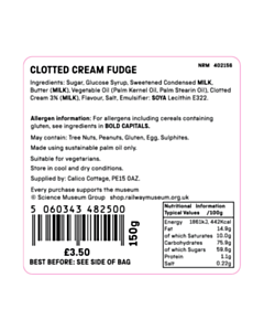 60x60mm NRMCLOTT Clotted Fudge Ingredients Labels 