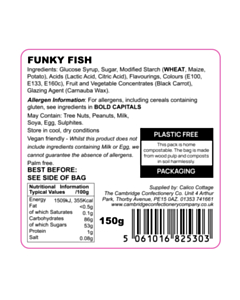 FUNKYFISH 60x60mm Funky Fish Ingredient Labels 
