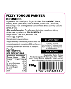 FIZZYPAINTER 60x60mm Fizzy Painter Brush Ingredient Labels 
