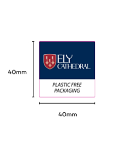 CFLELYCATHEDRAL Ely Cathedral 40x40mm Labels 