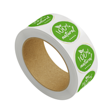 100% Natural Stickers 30mm