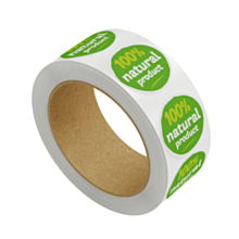 100% Natural Product Stickers 30mm
