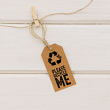 Please Recycle Me Kraft Swing Tags 70x35mm