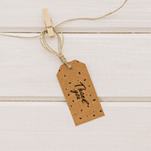 Thank You Kraft Swing Tags 70x35mm